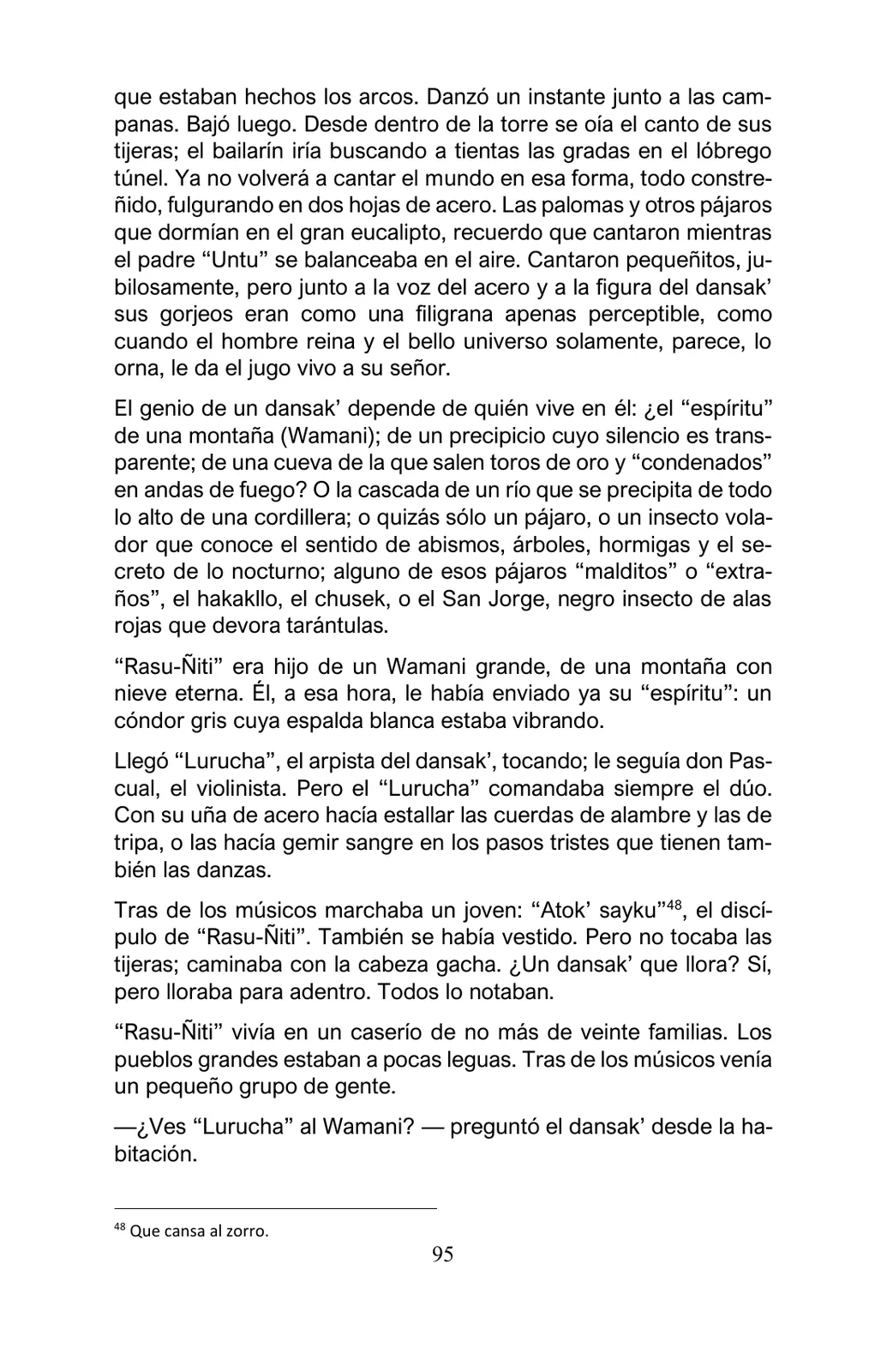 Miniatura página 95 de Arguedas, entre el fuego y el amor : textos seleccionados para estudiantes de Educación Básica · 2021