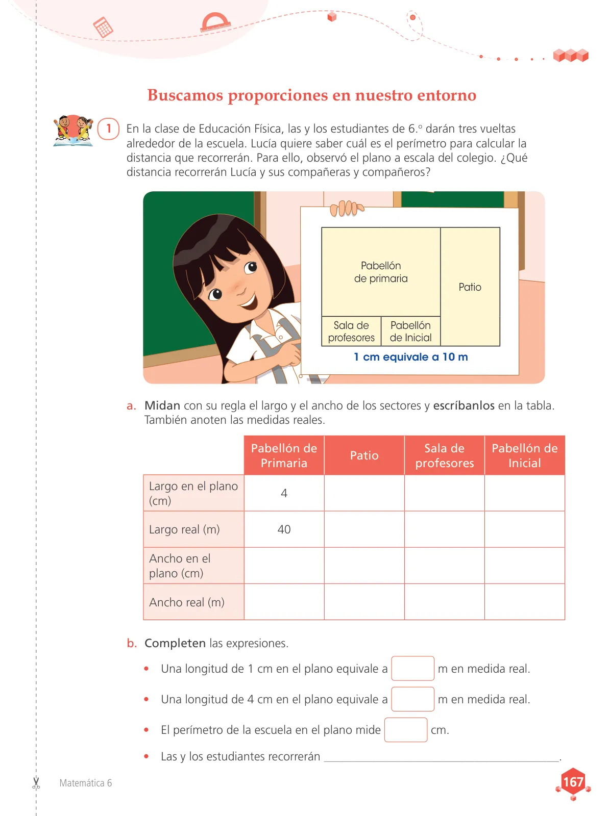 Página 169 de Matemática 6 : cuaderno de trabajo para sexto grado de Educación Primaria 2019 · 2019