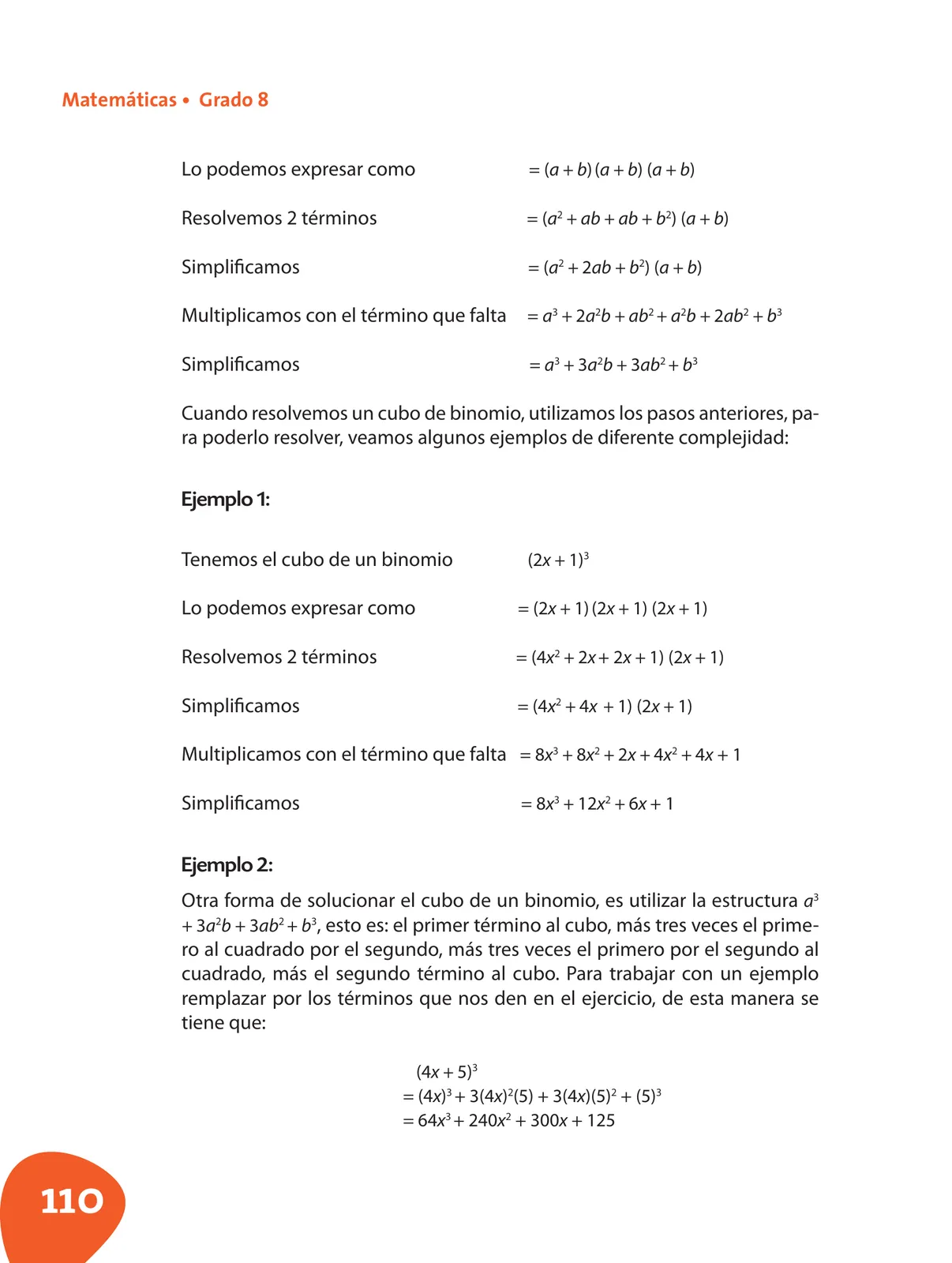 Página 111 de Matematica 8° · Postprimaria