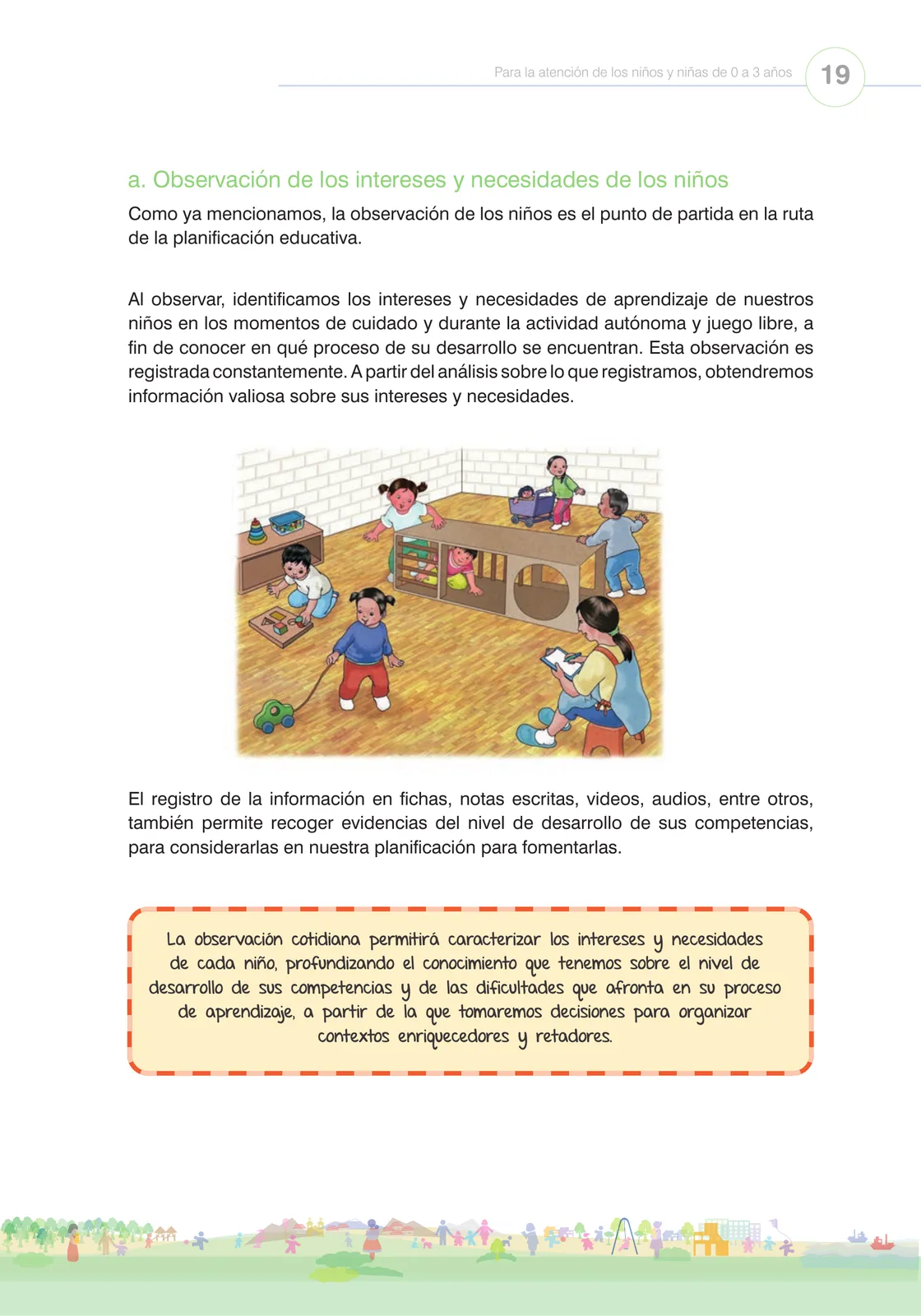 Página 21 de La planificación del proceso de enseñanza aprendizaje y la evaluación formativa en Ciclo I : guía cartilla de orientación planificación educativa · 2024