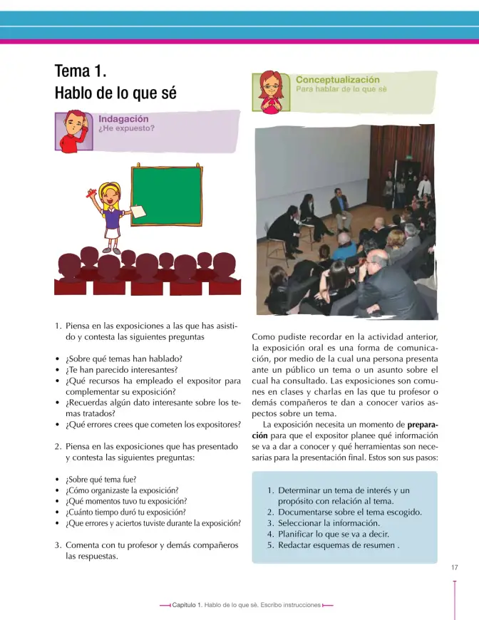 Página 17 de Lenguaje 7° · Secundaria Activa