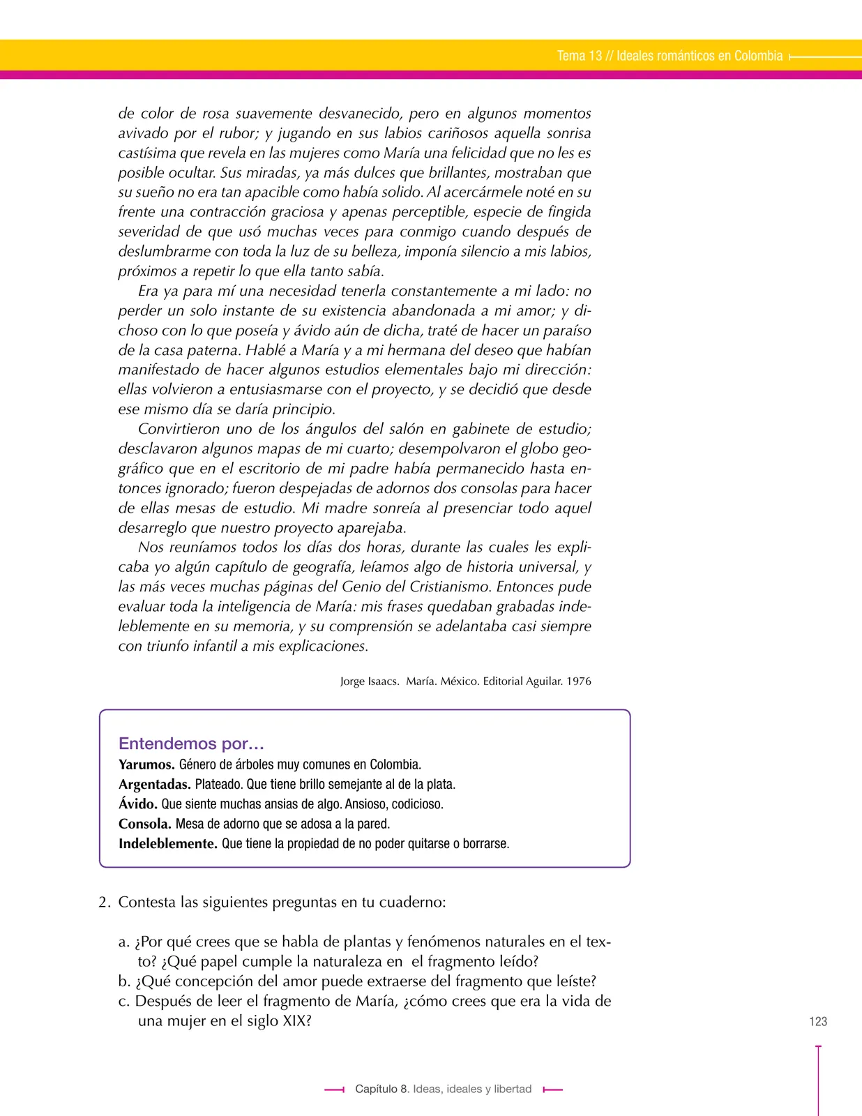 Miniatura página 123 de Lenguaje 8° · Secundaria Activa