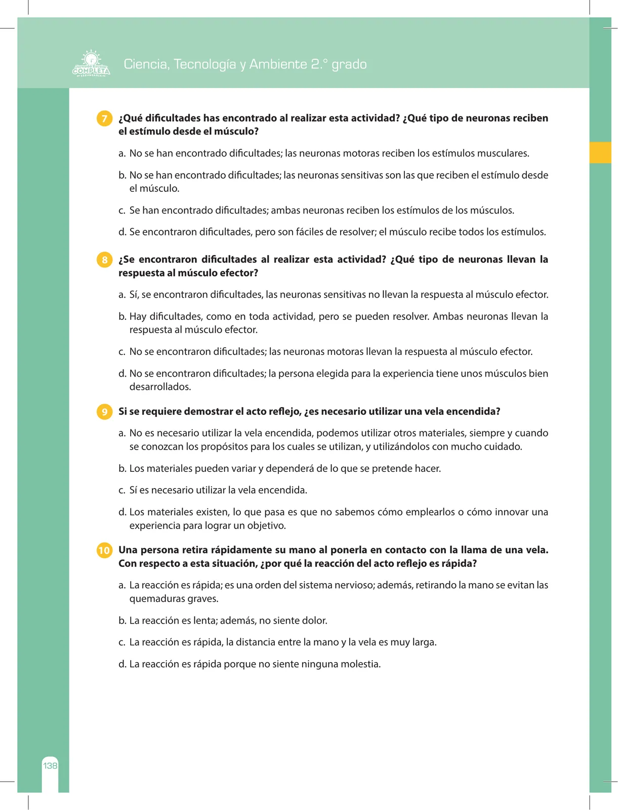 Página 138 de Ciencia, Tecnología y Ambiente 2 : cuaderno de reforzamiento pedagógico - JEC · 2016