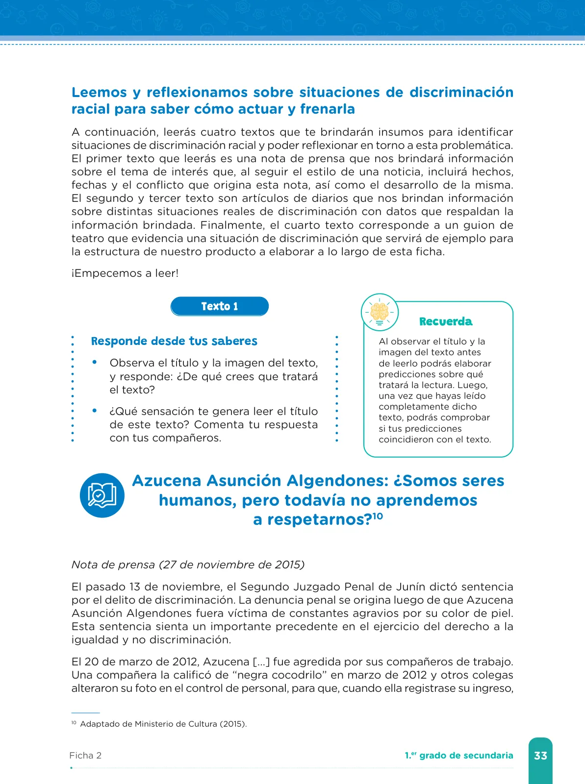 Miniatura página 35 de Fichas de aprendizaje de Comunicación 1 · 2024