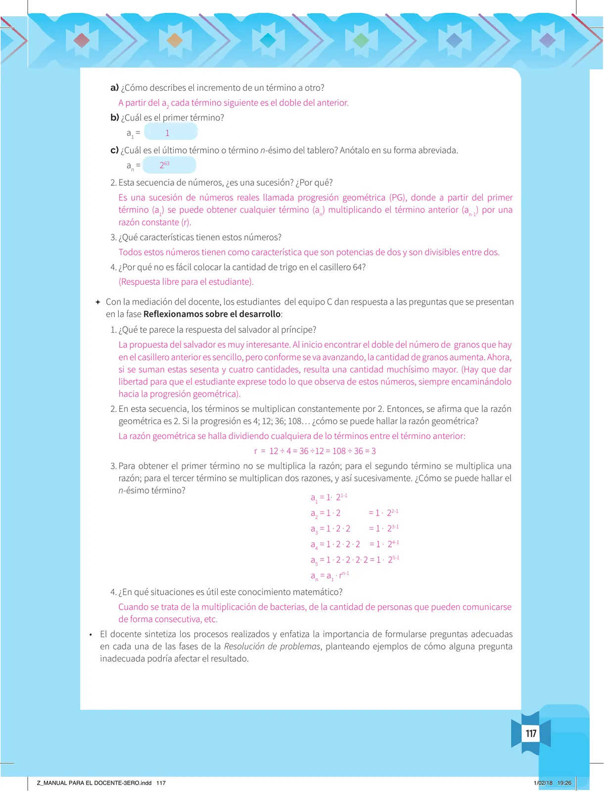 Página 119 de Resolvamos problemas 3 : manual para el docente 2018 · 2018