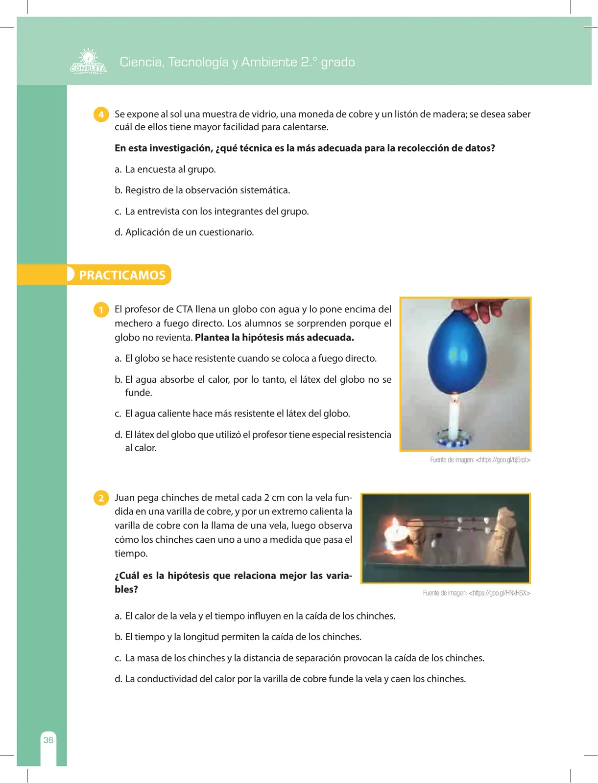 Miniatura página 36 de Ciencia, Tecnología y Ambiente 2 : cuaderno de reforzamiento pedagógico - JEC · 2016