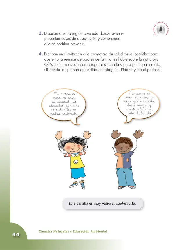 Página 44 de Ciencias Naturales 4° · Cartilla 01