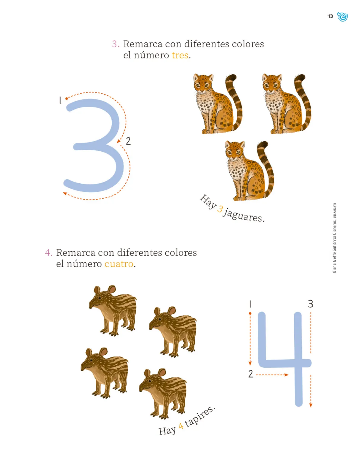 Página 14 de Múltiples lenguajes. Trazos y números. Libro de Educación Primaria Grado 1° Ciclo Escolar 2025 - 2026
