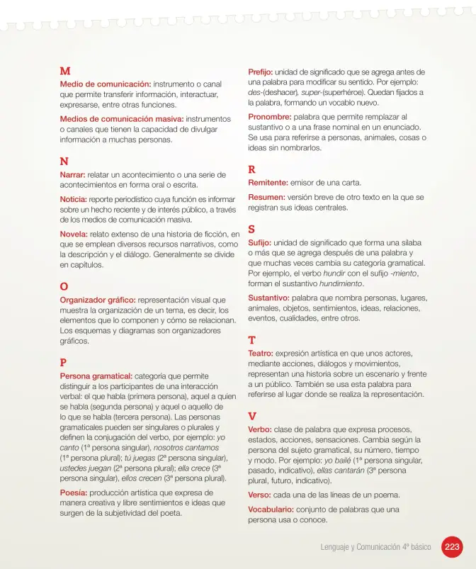 Página 225 de Lenguaje y Comunicación – Cuarto Básico | Texto del Estudiante MINEDUC – Descargar PDF · 2024