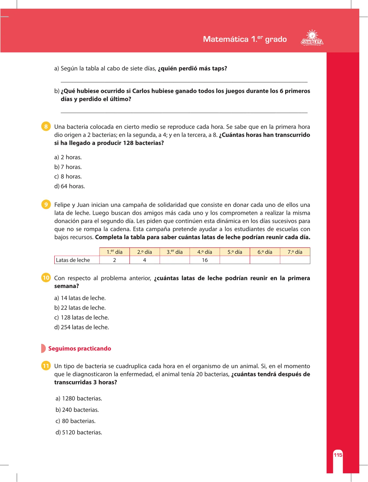 Página 115 de Matemática 1 : cuaderno de reforzamiento pedagógico - JEC · 2016