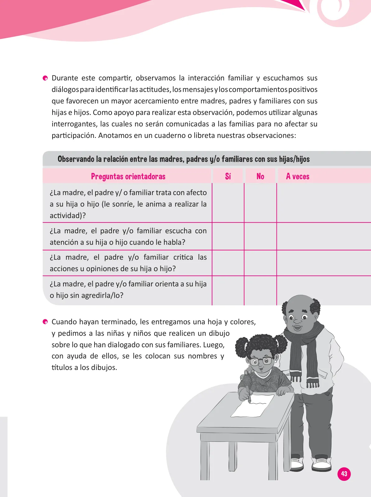 Miniatura página 45 de Guía para el trabajo docente con las familias del ciclo III de Primaria · 2016