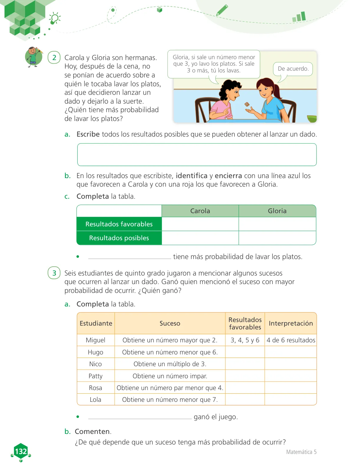 Miniatura página 133 de Matemática 5 : cuaderno de trabajo para quinto grado de Educación Primaria 2018 · 2018