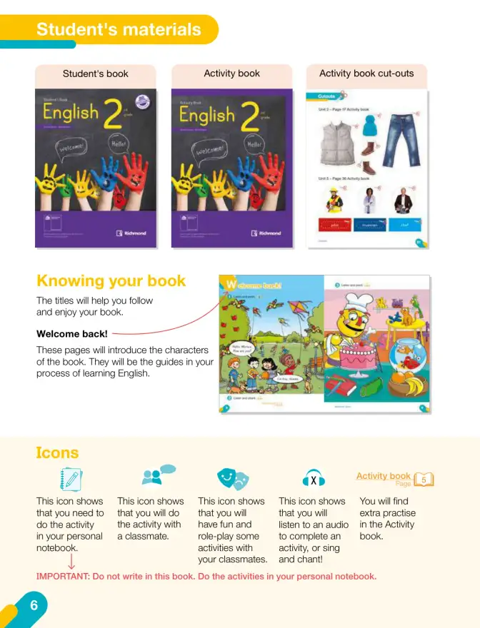 Página 8 de Inglés – Segundo Básico | Texto del Estudiante MINEDUC – Descargar PDF · 2024