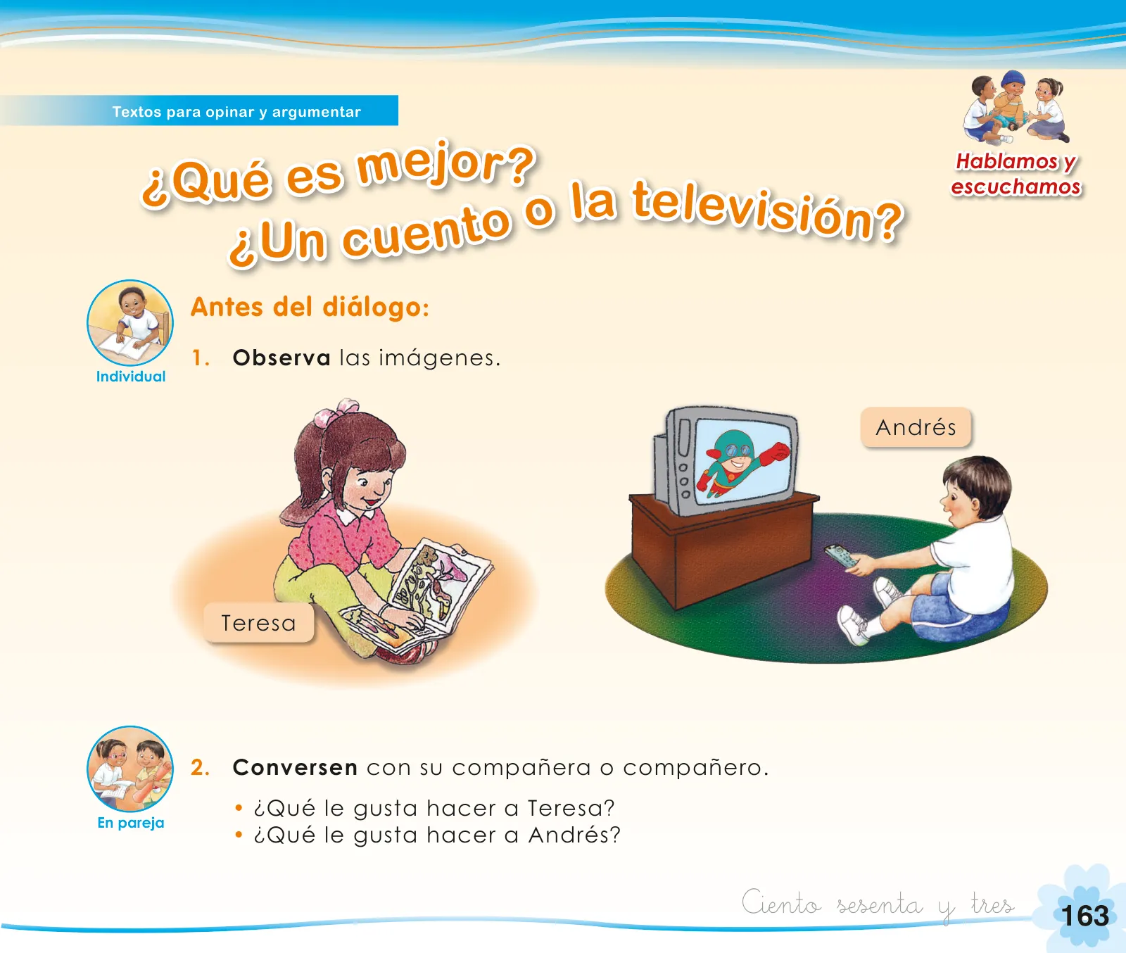 Página 165 de Comunicación 1 : cuaderno de trabajo para primer grado de Educación Primaria 2019 · 2019