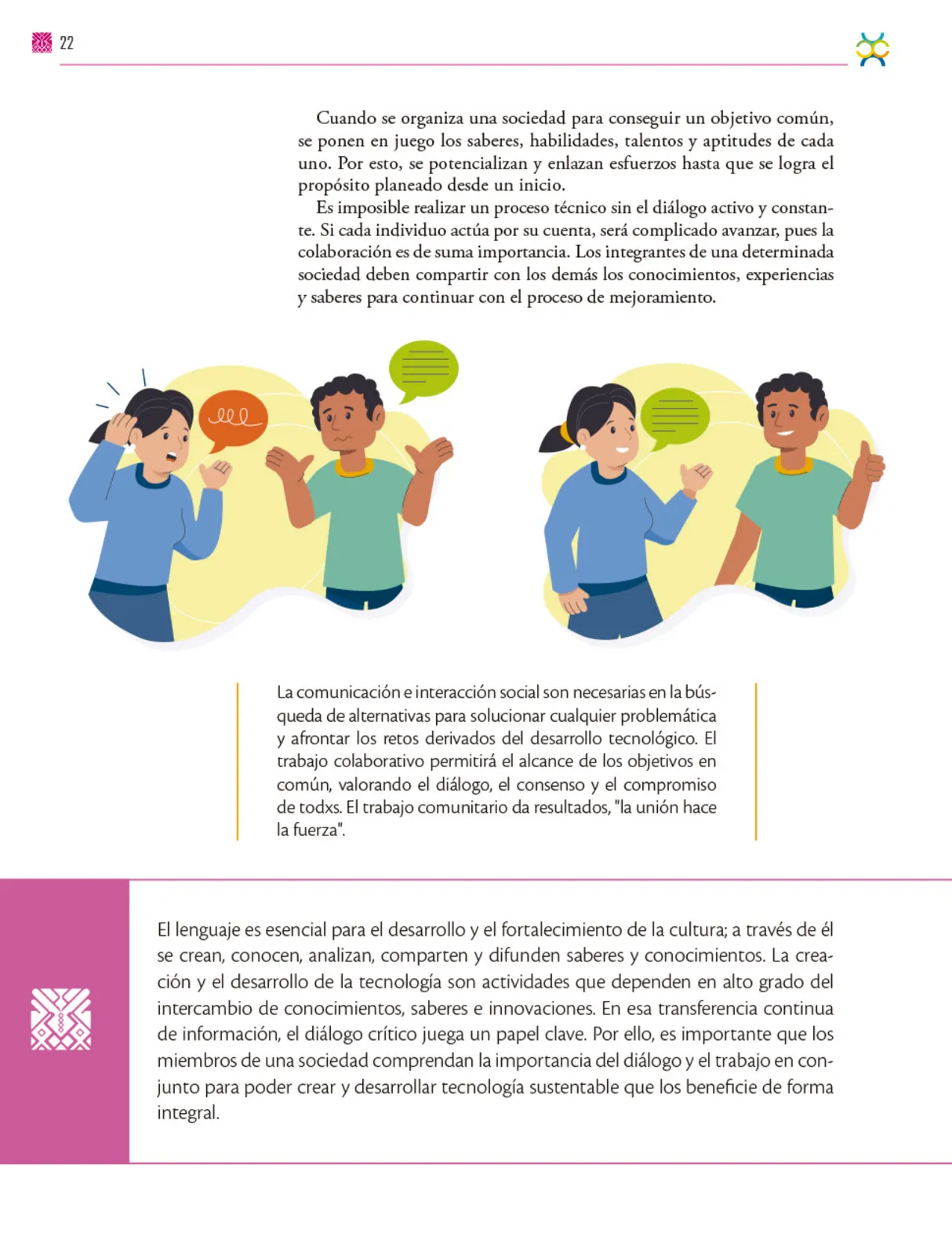 Página 23 de Colección Ximhai. De lo humano y lo comunitario.   Libro de Educación Secundaria Grado 1°  Ciclo Escolar 2025 - 2026