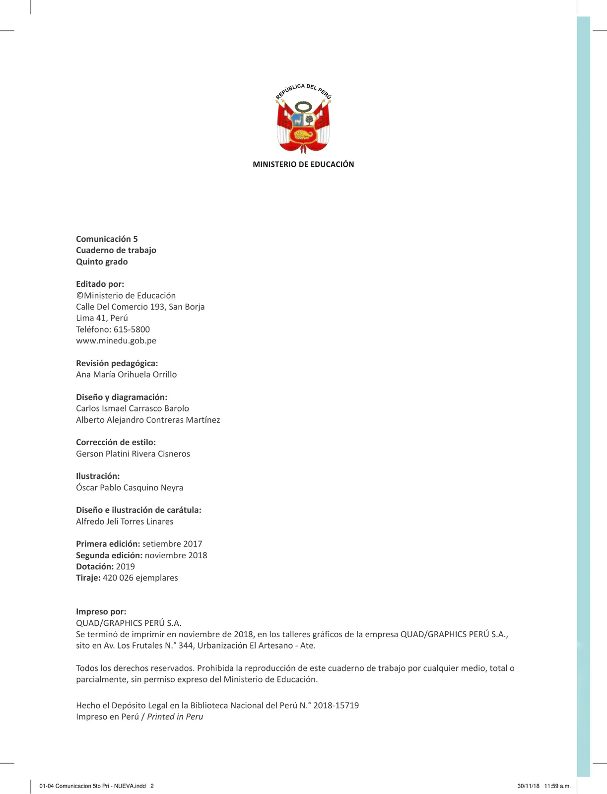 Página 4 de Comunicación : cuadernillo de trabajo 5 · 2018