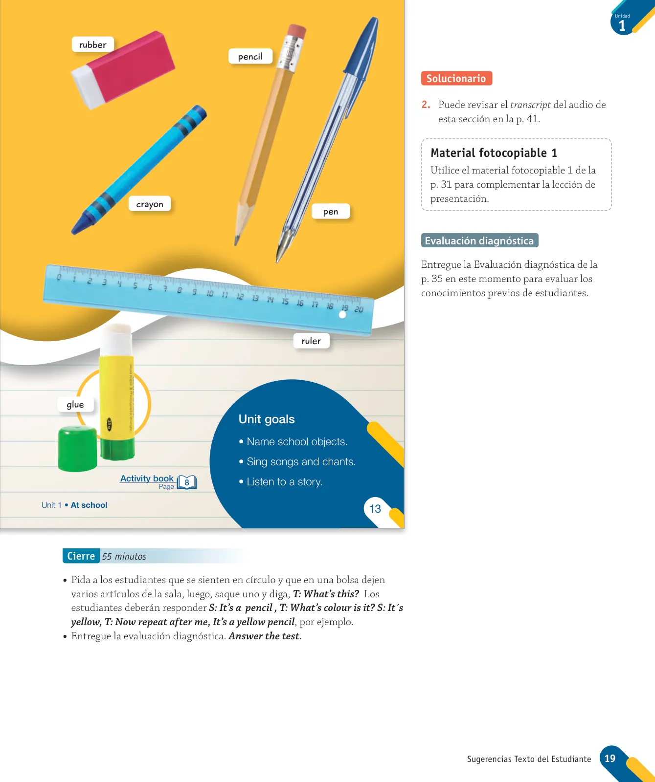 Página 21 de Inglés – Primero Básico | Student’s Book MINEDUC – Descargar PDF · 2024