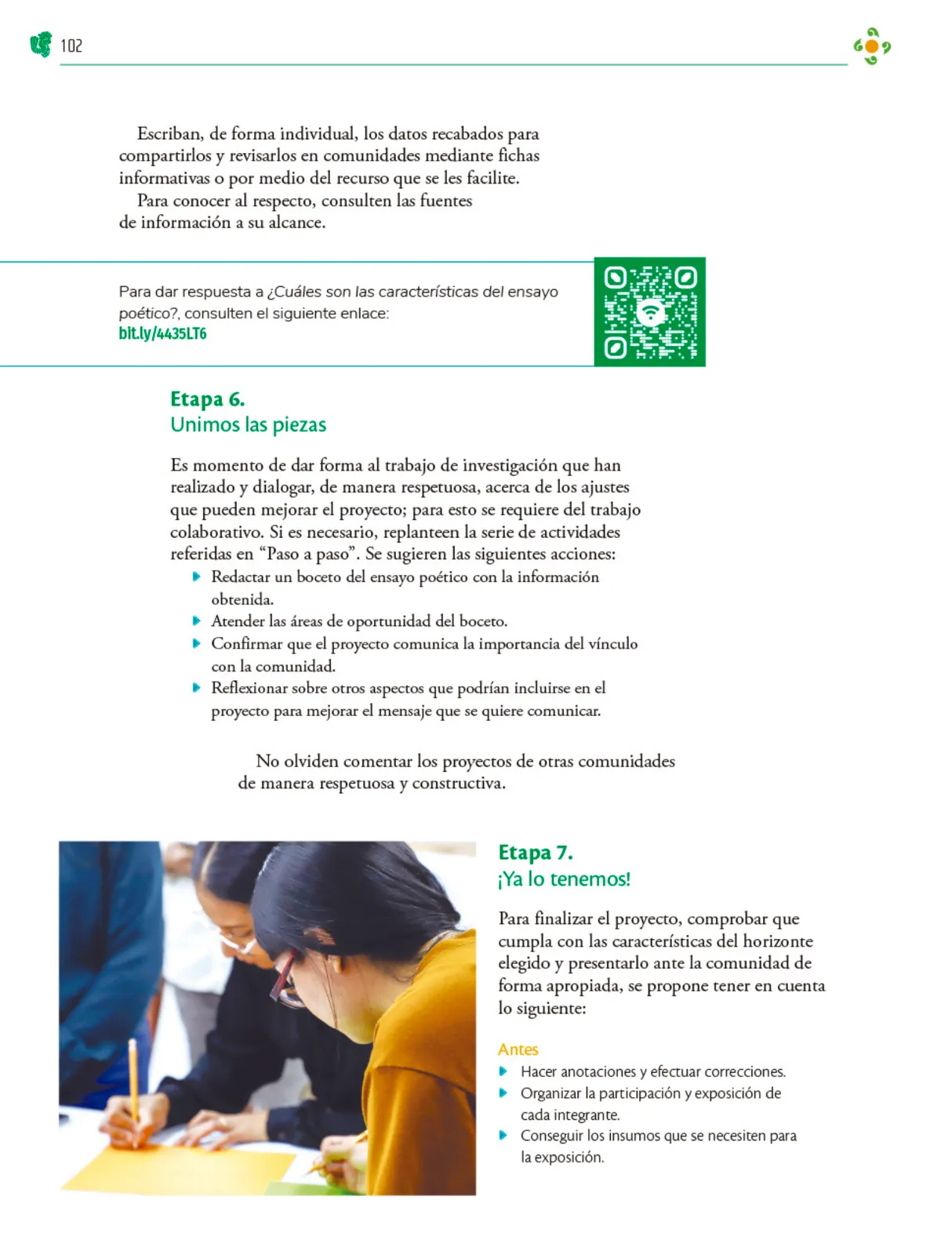 Página 103 de Colección Sk´asolil. Nuestro libro de Proyectos. Tomo I. Libro de Educación Telesecundaria Grado 2° Ciclo Escolar 2025 - 2026