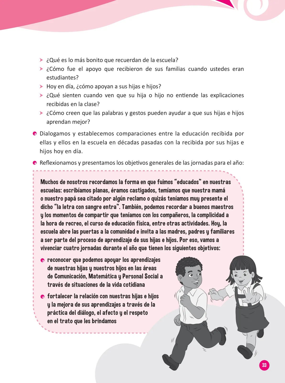 Miniatura página 35 de Guía para el trabajo docente con las familias del ciclo III de Primaria · 2016