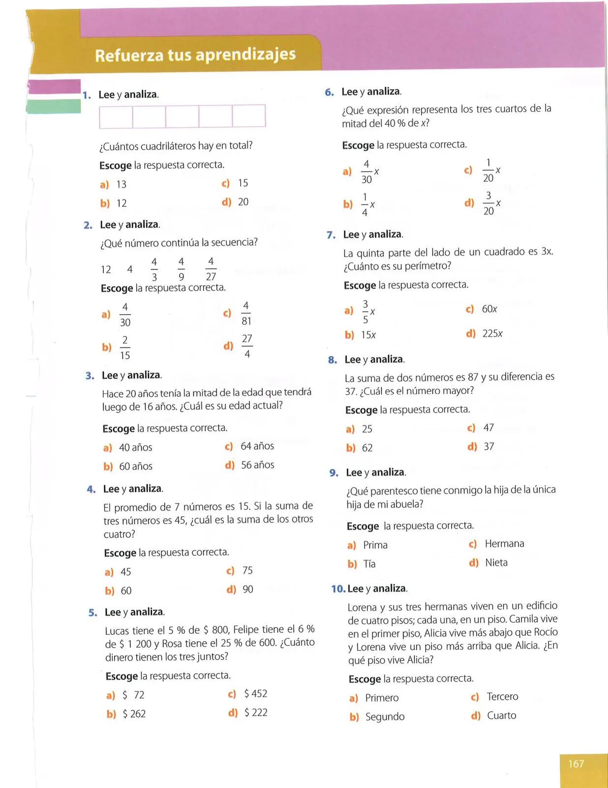 Página 167 de Matematica · 8 EGB · 2025