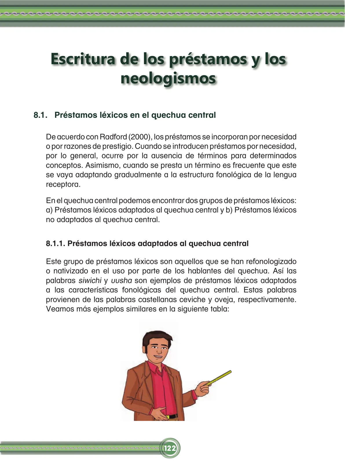 Página 124 de Chawpin qichwata alli qillqanapaq maytu = Manual de escritura quechua central · 2020