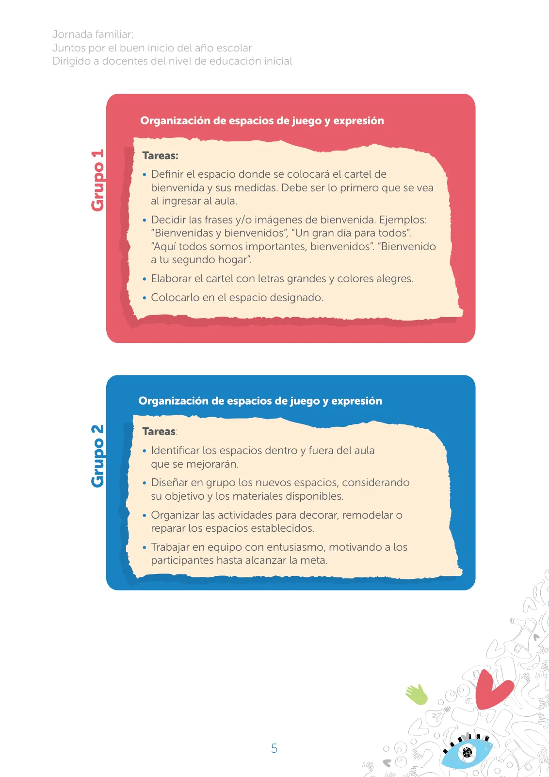 Página 5 de Jornada familiar : juntos por el buen inicio del año escolar. Dirigido a docentes del nivel de educación inicial · 2025