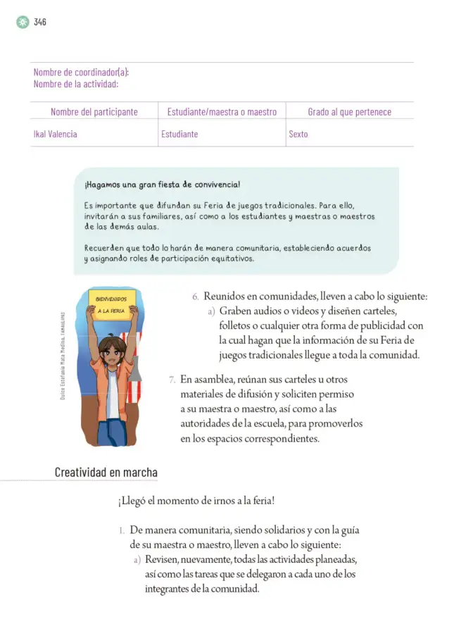 Página 349 de Proyectos Escolares. Libro de Educación Primaria Grado 6° Ciclo Escolar 2025 - 2026