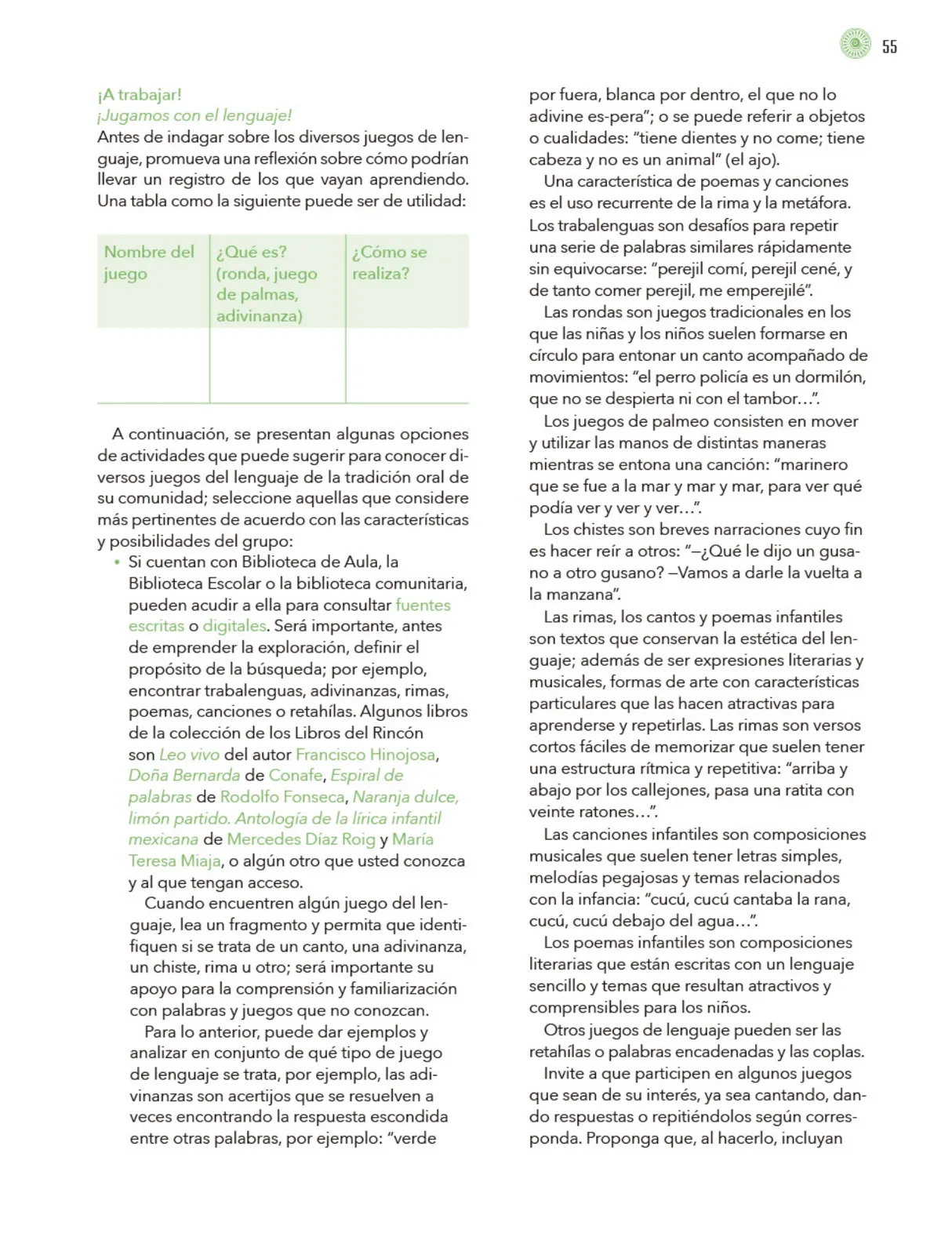Página 56 de Modalidades de trabajo para la acción transformadora y el codiseño Libro de Educación Preescolar Grado 1°, 2°, 3° Ciclo Escolar 2025 - 2026