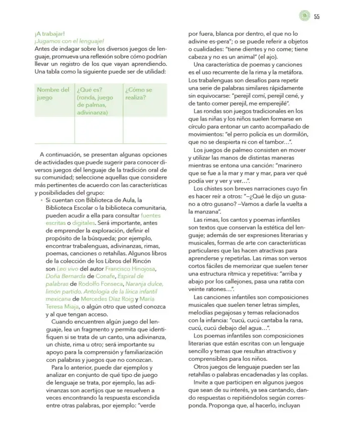 Página 56 de Modalidades de trabajo para la acción transformadora y el codiseño Libro de Educación Preescolar Grado 1°, 2°, 3° Ciclo Escolar 2025 - 2026