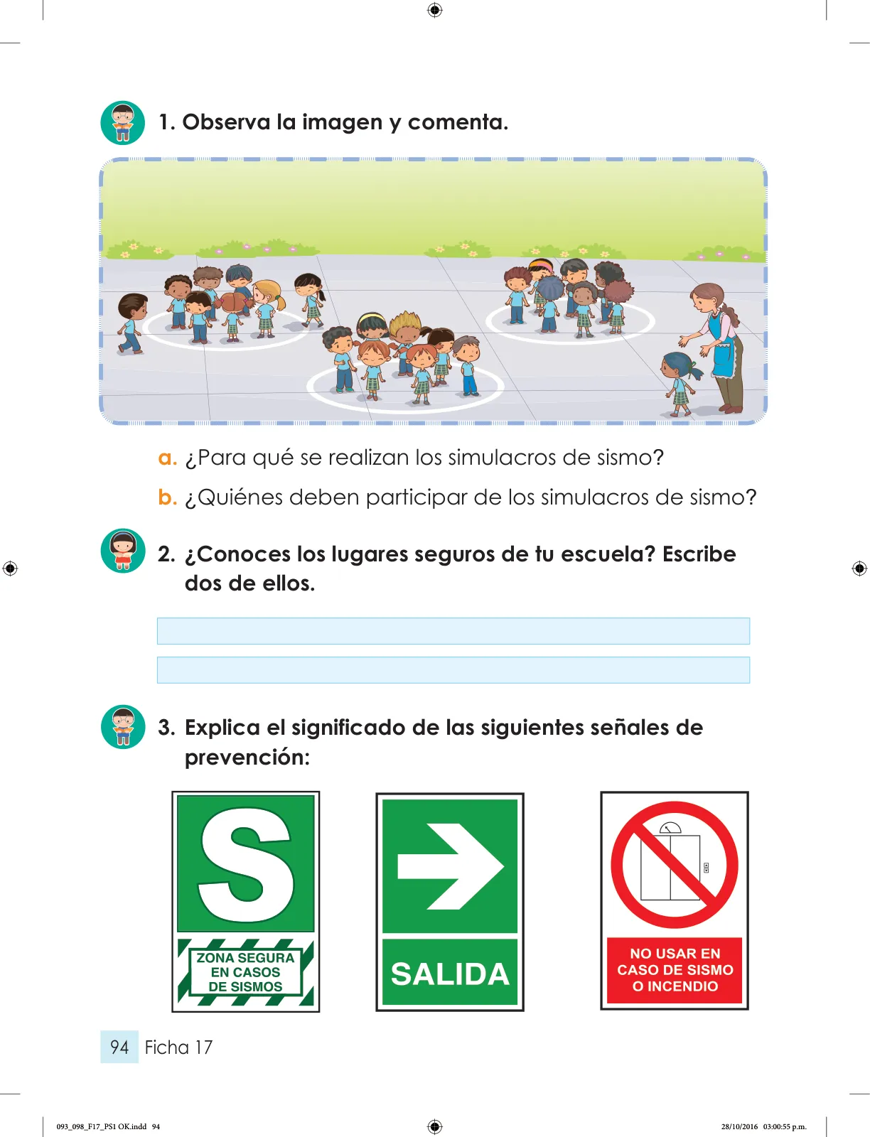 Página 9 de Cuaderno de fichas Personal Social 1. Primer grado de secundaria · 2016