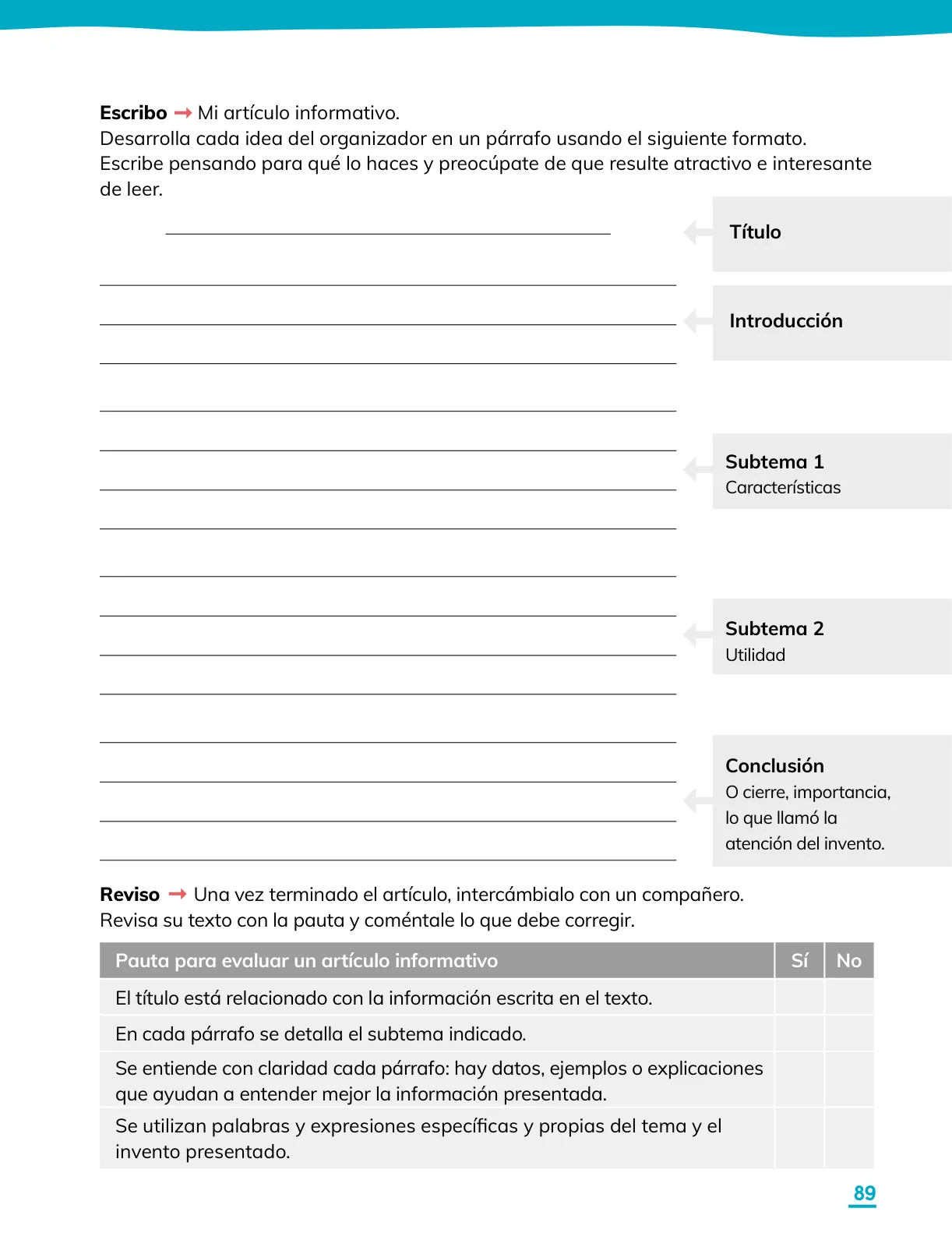 Página 91 de Lenguaje y Comunicación – Tercero Básico | Texto del Estudiante MINEDUC – Descargar PDF · 2024