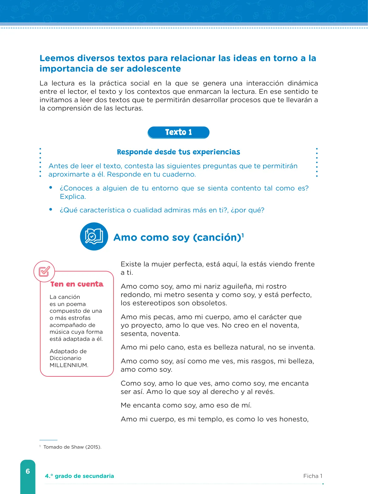 Miniatura página 8 de Fichas de aprendizaje de Comunicación 4 · 2024
