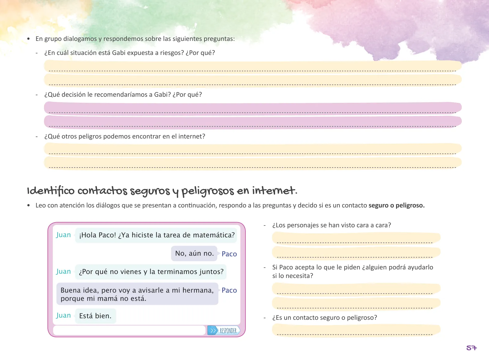Página 59 de Cuadernillo de Tutoría Sexto Grado Educación Primaria 2019 · 2019