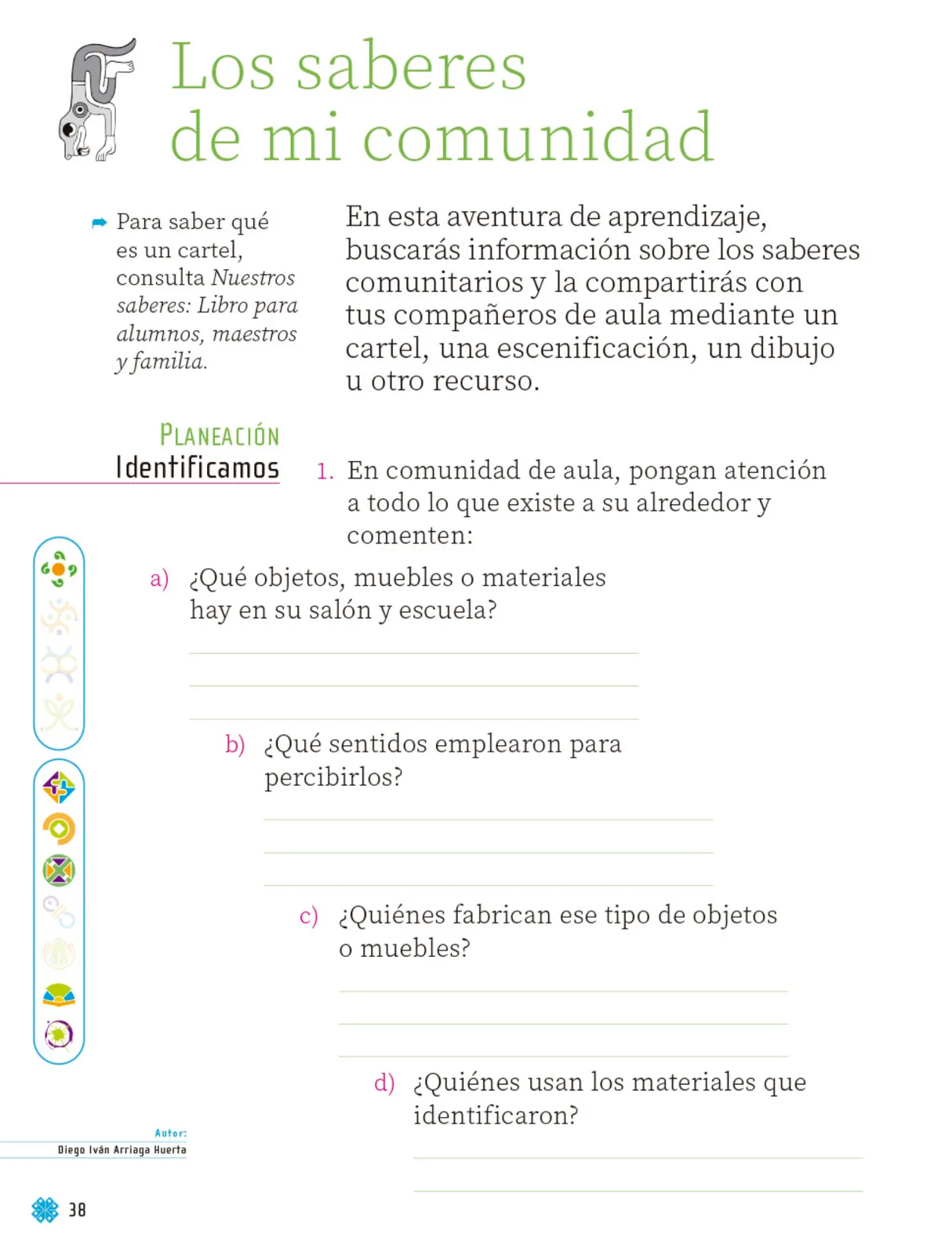 Página 39 de Proyectos de Aula. Libro de Educación Primaria Grado 1° Ciclo Escolar 2025 - 2026