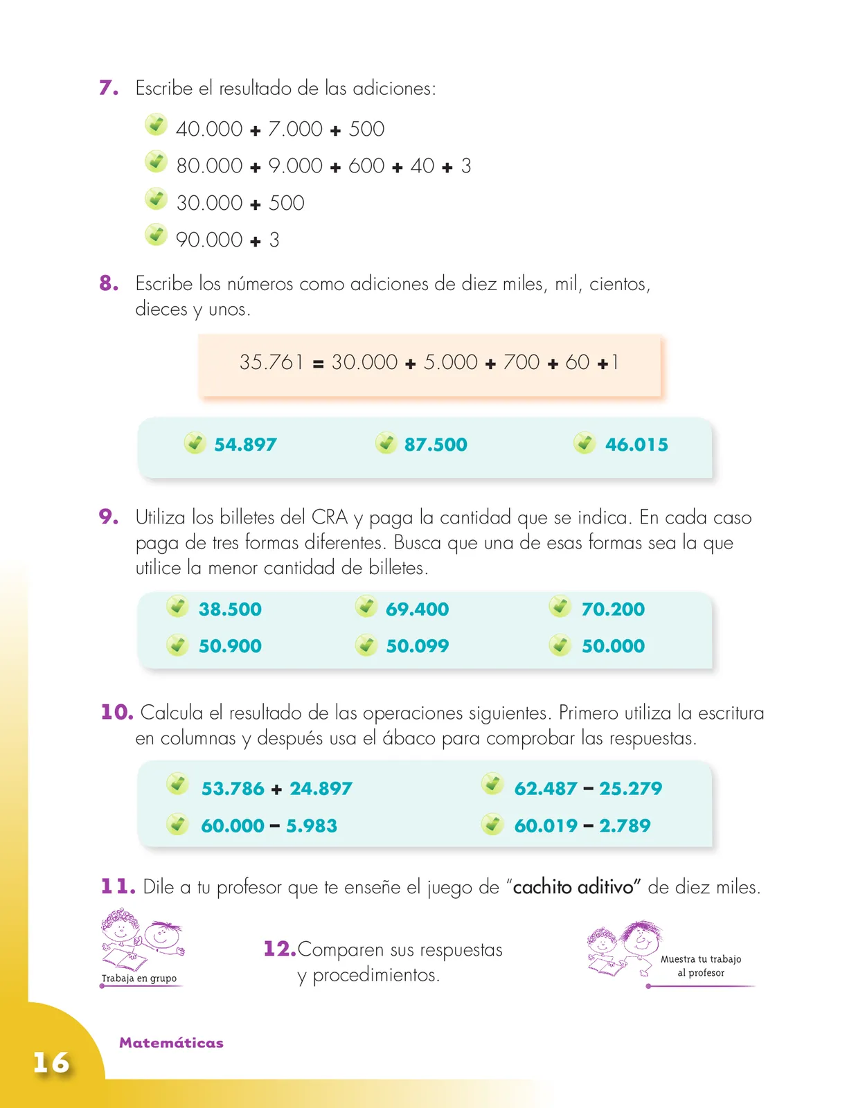 Miniatura página 16 de Matematica 3° · Cartilla 02