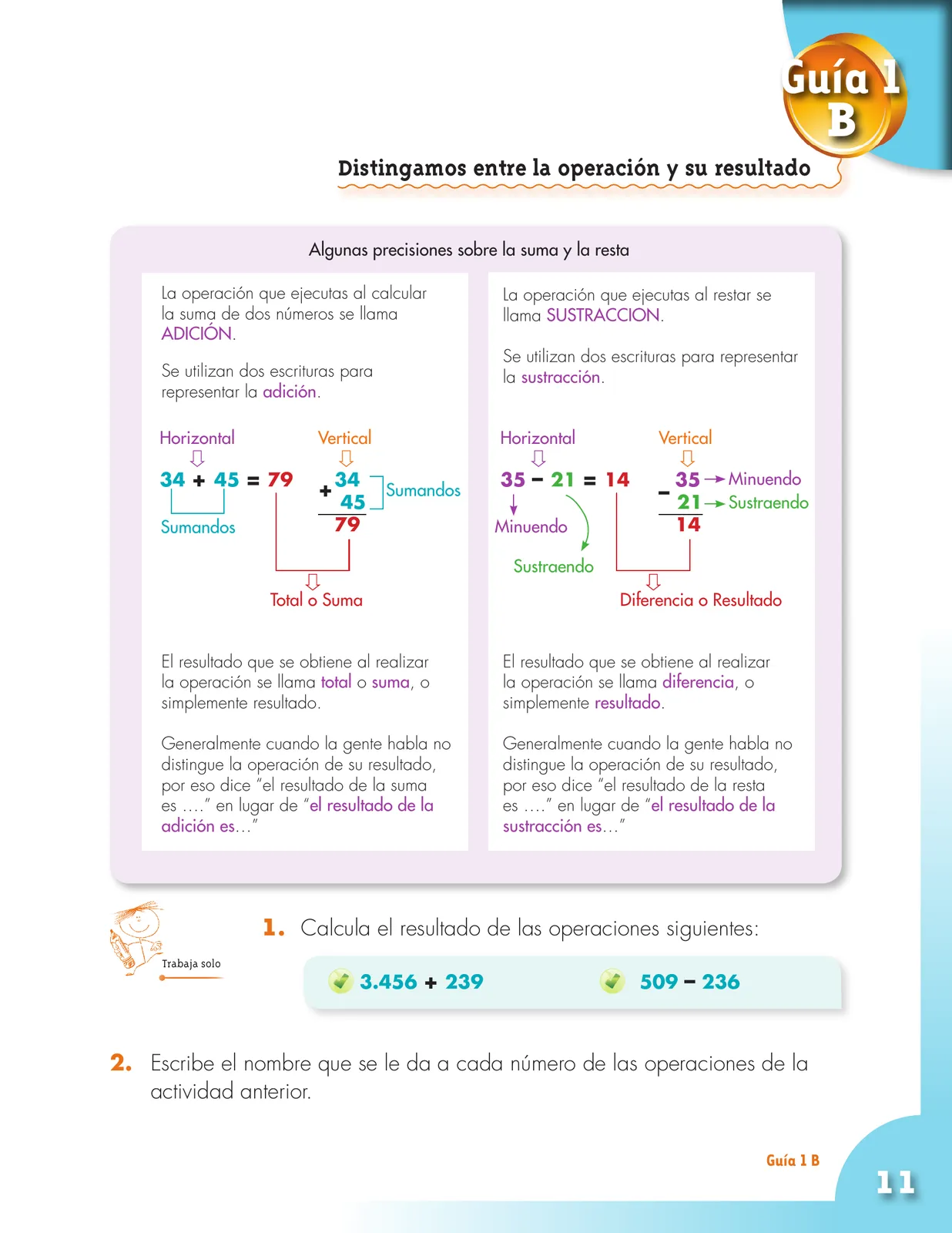 Miniatura página 11 de Matematica 3° · Cartilla 01