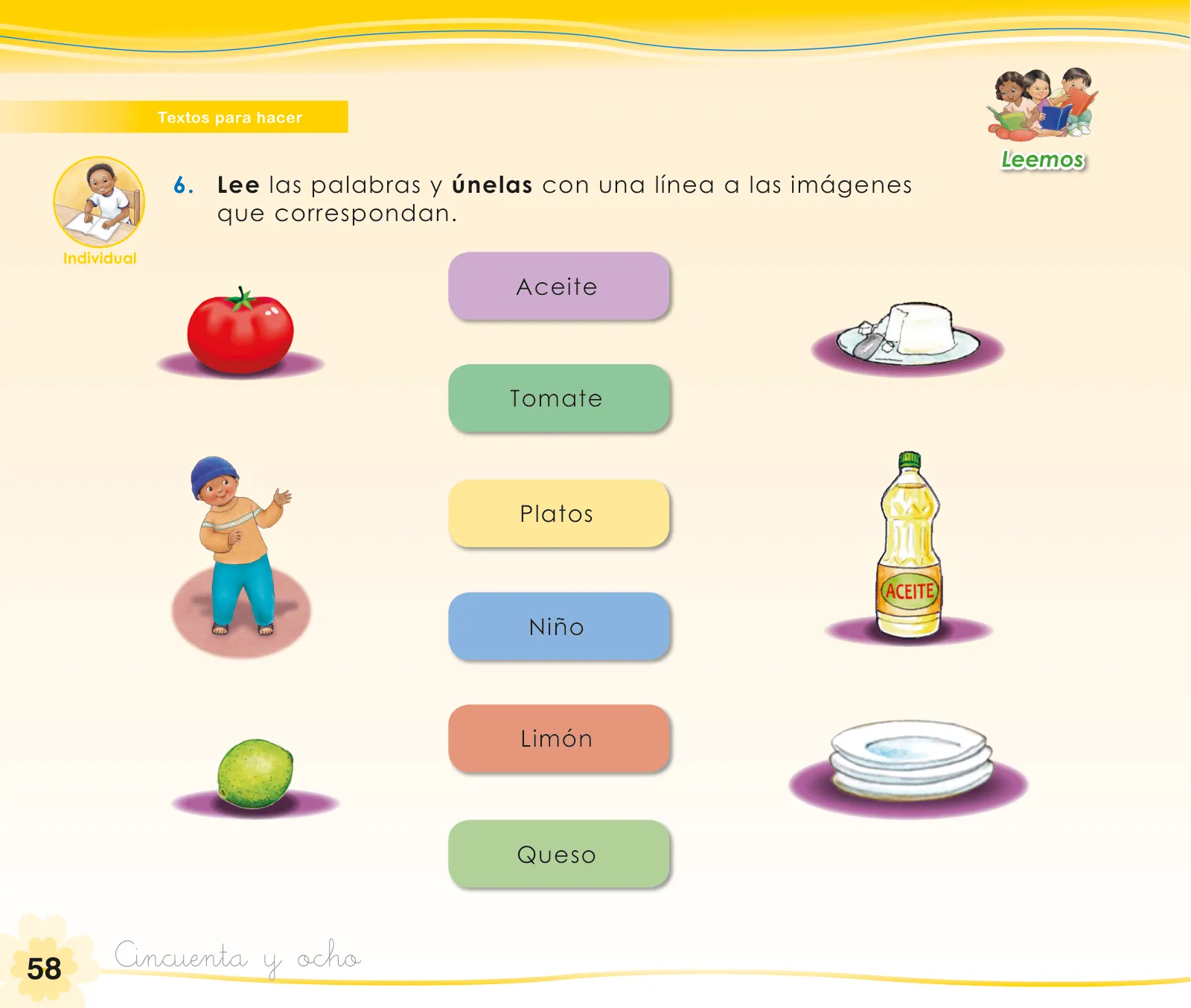Página 60 de Comunicación 1 : cuaderno de trabajo para primer grado de Educación Primaria 2019 · 2019
