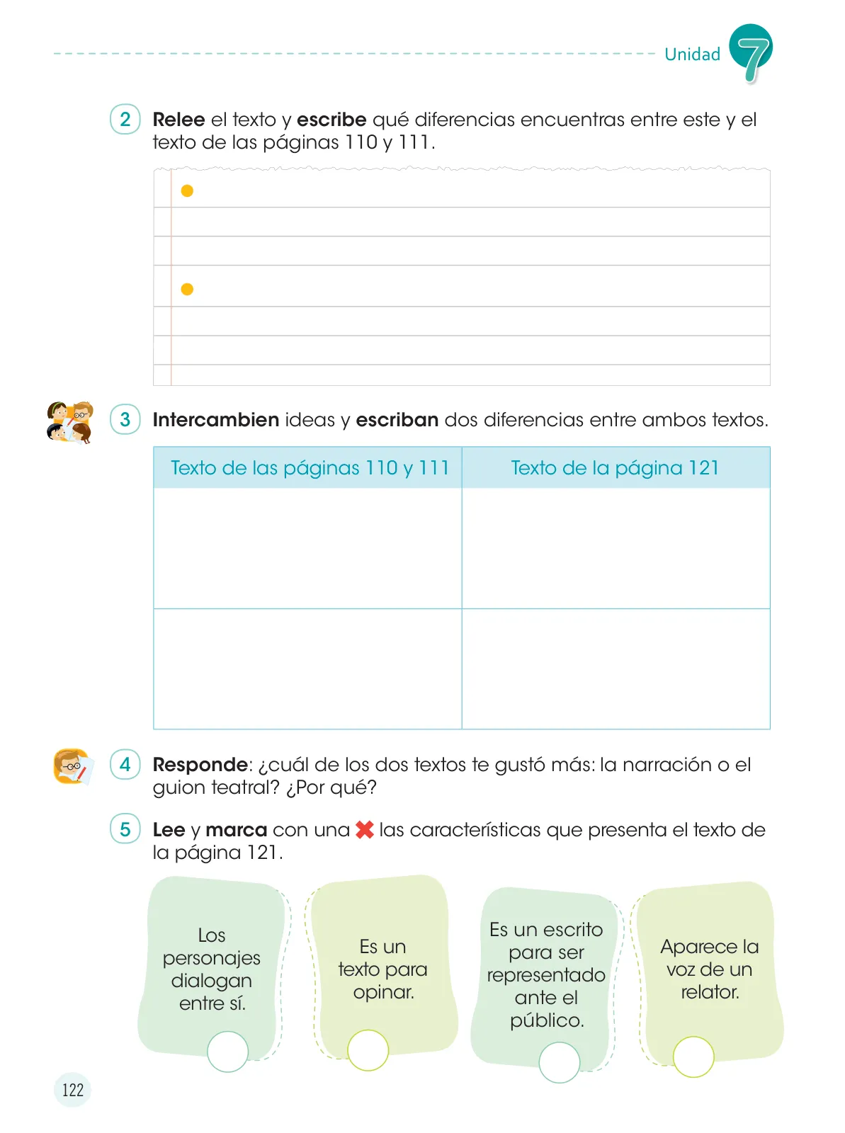 Página 124 de Comunicación 3 : cuaderno de trabajo para tercer grado de Educación Primaria 2019 · 2019