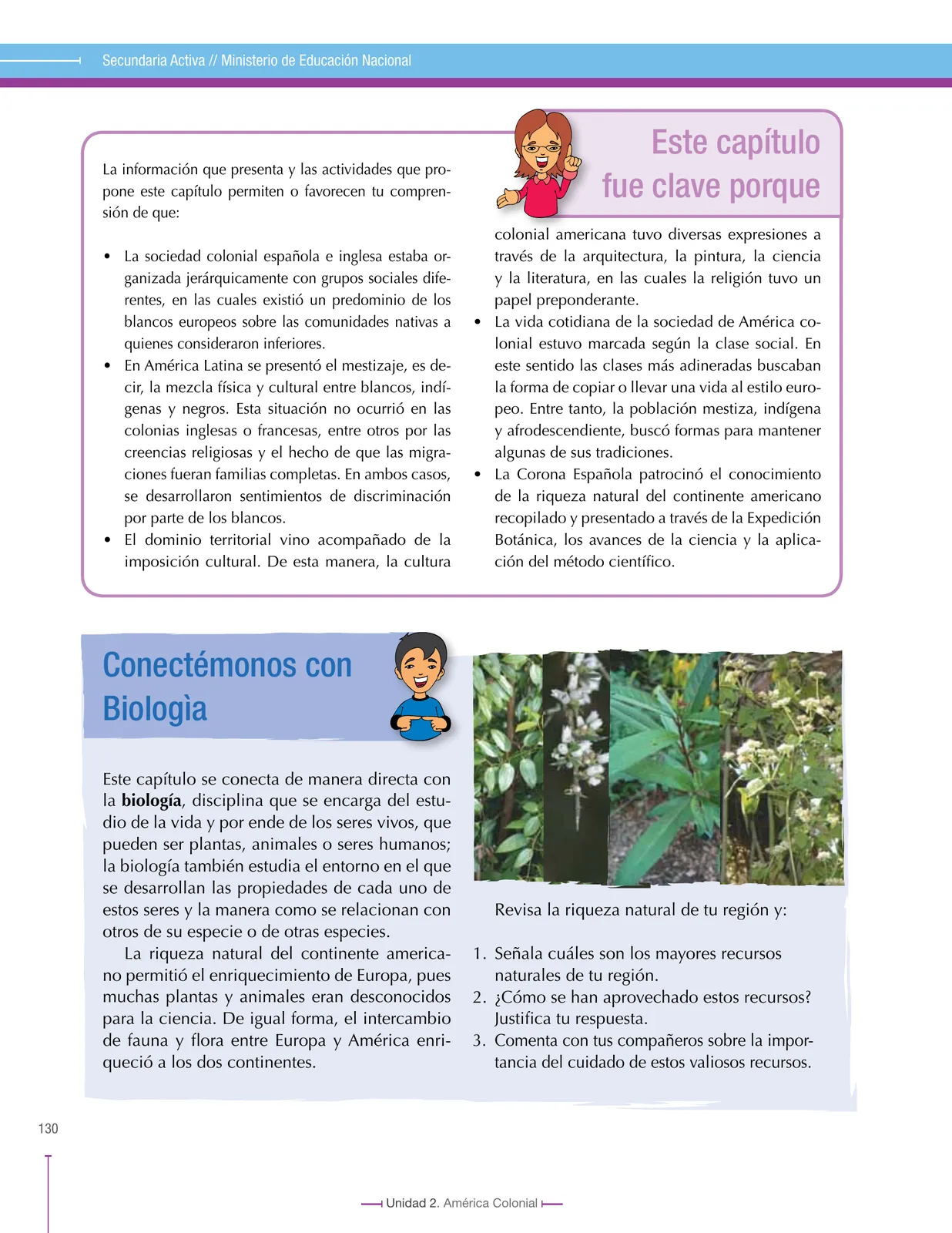 Miniatura página 130 de Ciencias Sociales 8° · Secundaria Activa