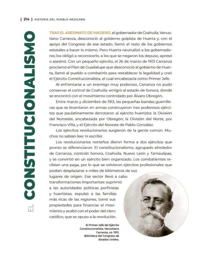 Página 215 de Historia del pueblo mexicano. Libro de Educación Secundaria Grado 1° Ciclo Escolar 2025 - 2026