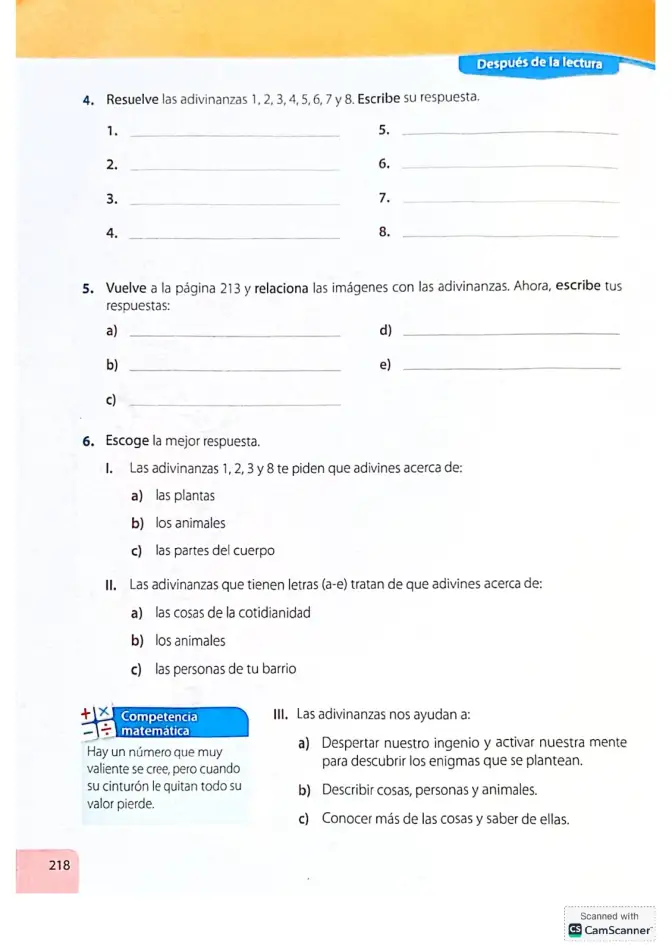 Página 218 de Lengua y Literatura 4° · 2025