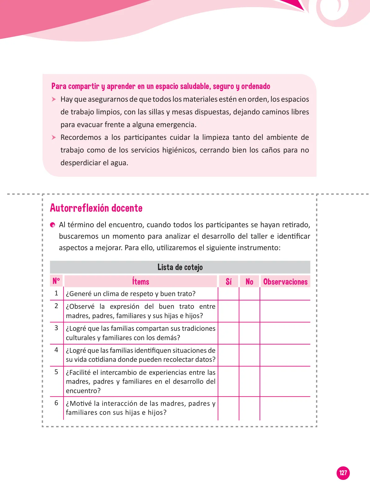 Miniatura página 129 de Guía para el trabajo docente con las familias del ciclo III de Primaria · 2016