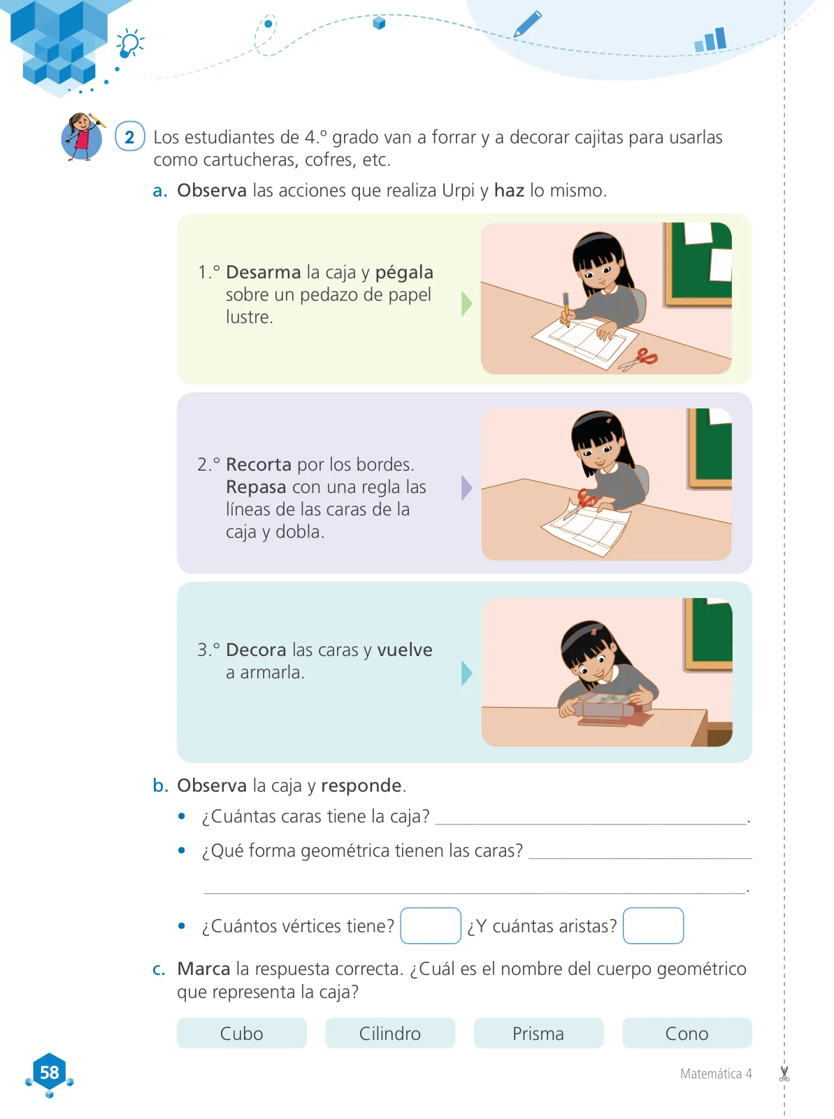 Miniatura página 60 de Matemática 4 : cuaderno de trabajo para cuarto grado de Educación Primaria 2019 · 2019