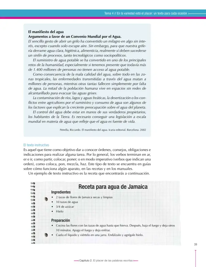 Página 39 de Lenguaje 6° · Secundaria Activa