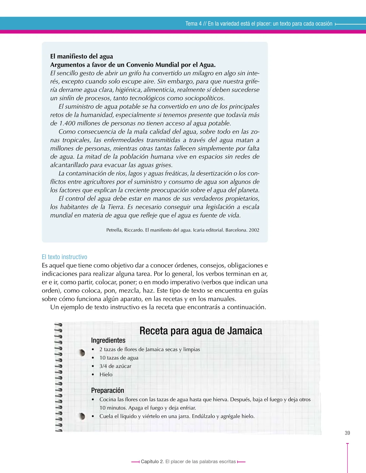 Miniatura página 39 de Lenguaje 6° · Secundaria Activa