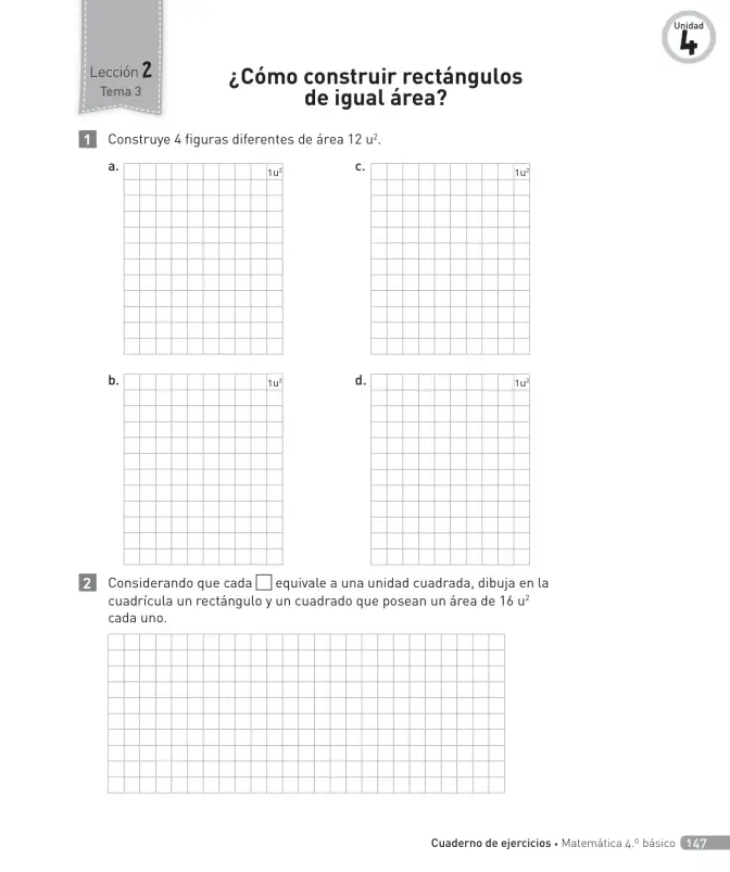 Página 148 de Matemática – Cuarto Básico | Texto del Estudiante MINEDUC – Descargar PDF · 2024