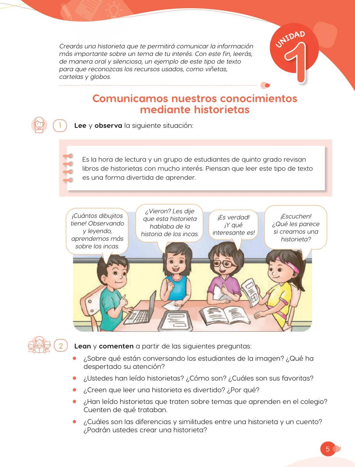 Miniatura página 7 de Cuadernillo de Comunicación 5. Quinto grado de Primaria · 2024