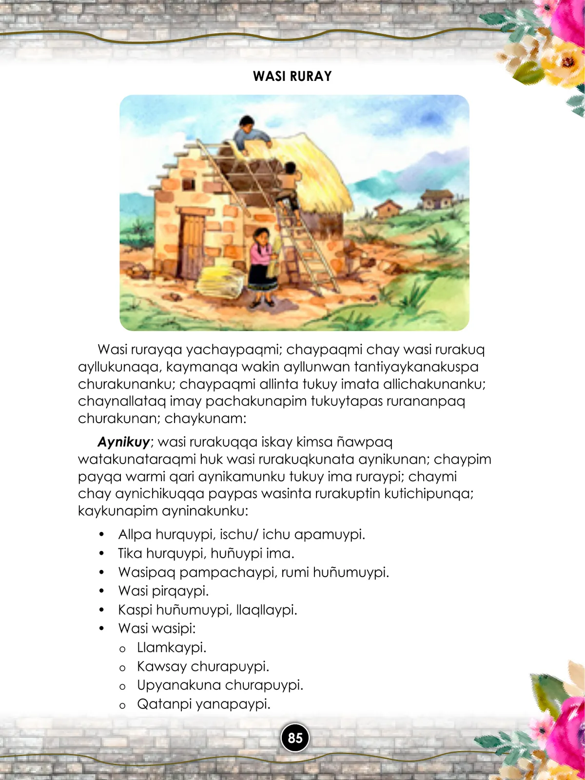 Miniatura página 87 de Llaqtanchikpa kawsayninkuna - Chanka : saberes de los pueblos - Comunicación y Ciencia y Tecnología quechua, variante Chanca · 2021
