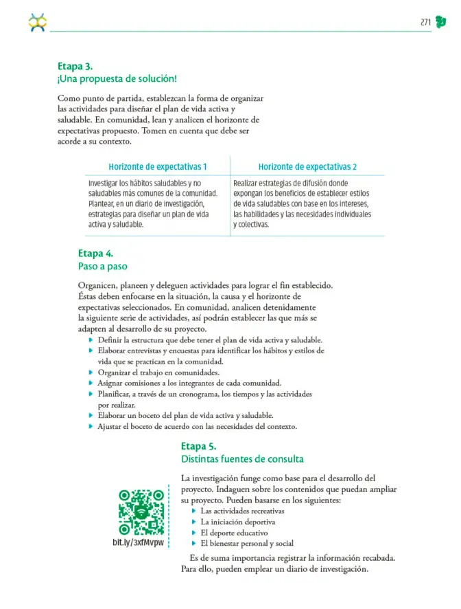 Página 272 de Colección Nanahuatzin. Nuestro libro de Proyectos. Tomo I. Libro de Educación Telesecundaria Grado 3° Ciclo Escolar 2025 - 2026