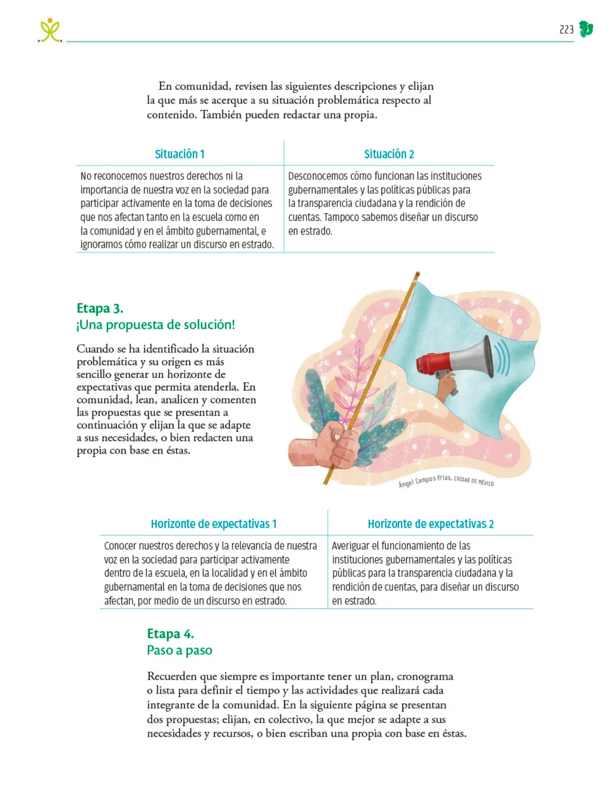 Página 224 de Colección Nanahuatzin. Nuestro libro de Proyectos. Tomo III. Libro de Educación Telesecundaria Grado 3° Ciclo Escolar 2025 - 2026